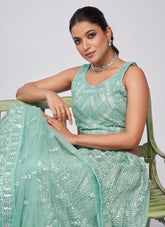 Sea Green Colour Wedding Wear Lehenga Choli